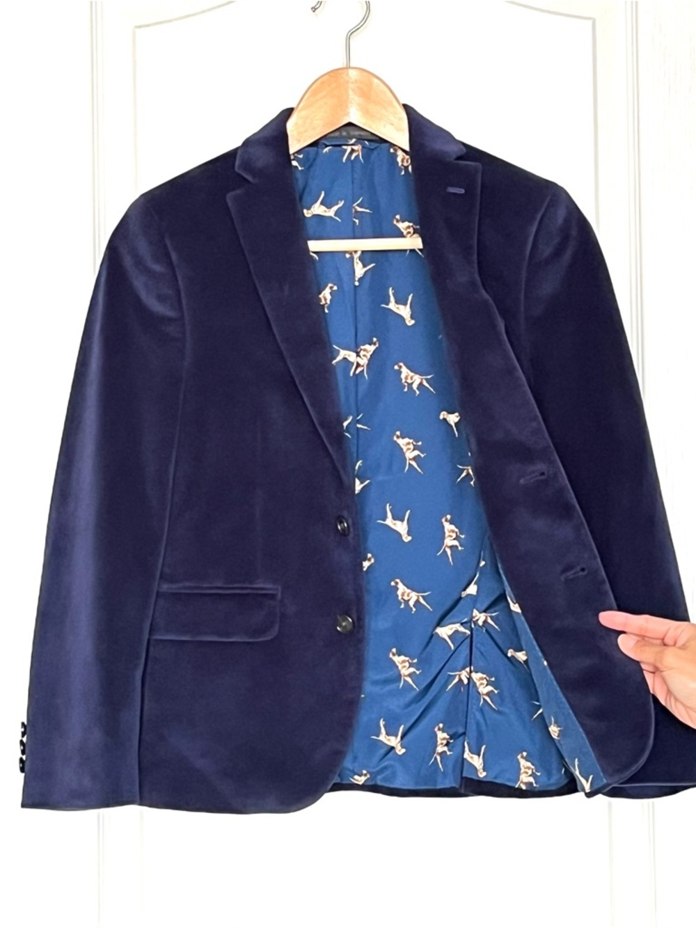 Lauren Ralph Lauren Boys Navy Velvet Blazer Sz 12R Designer Kids  Dark Academia